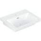 Lavabo Subway 3.0 650 x 470 mm rectangulaire, 1 trou de robinetterie avec trop-plein, blanc alpin