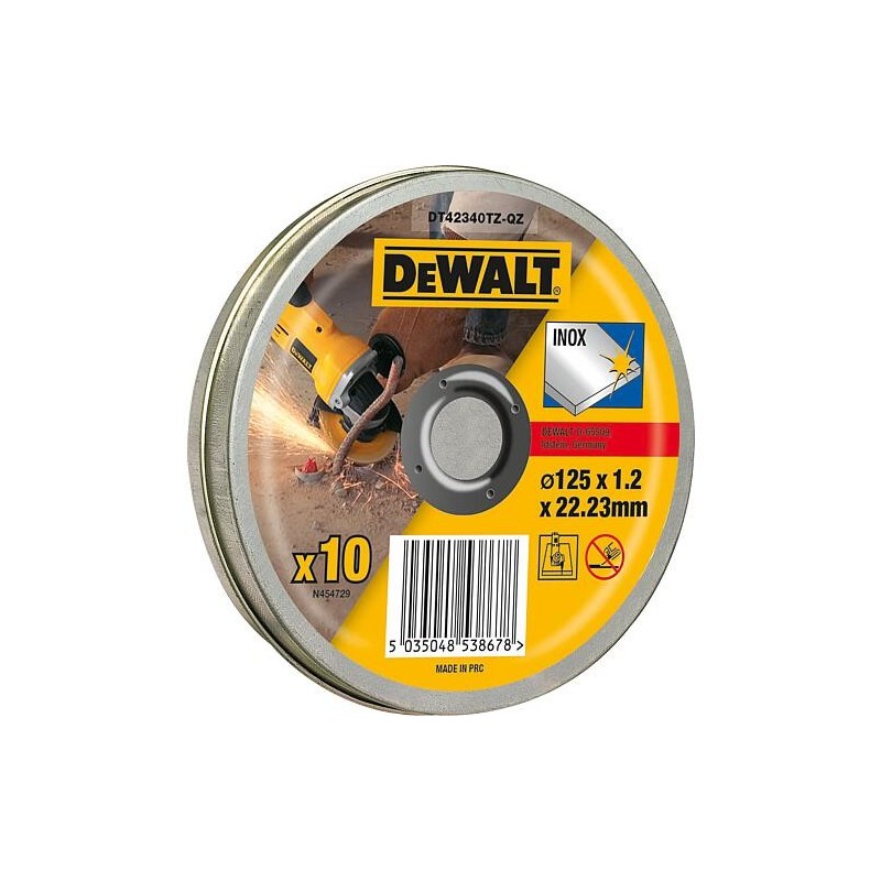 Disque à découper DeWALT DT42340TZ-QZ 125 x 1,2 x 22,23 mm, UE 10 pièces