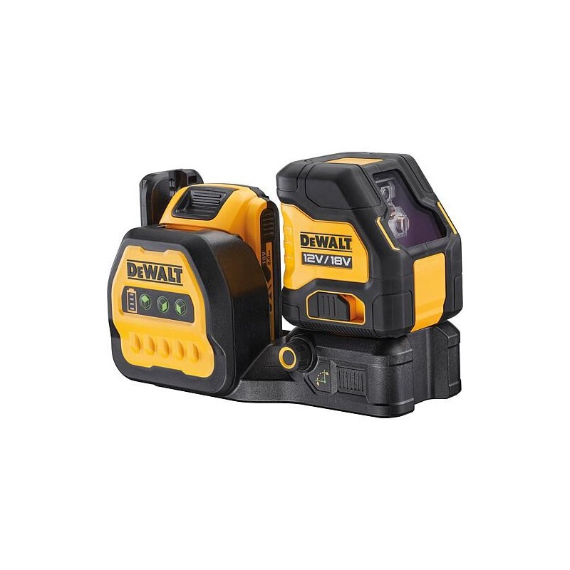 Laser lignes croisées sans fil DeWALT 12/18V DCE088D1G18-QW, vert, avec 1x 2,0 Ah batterie et chargeur