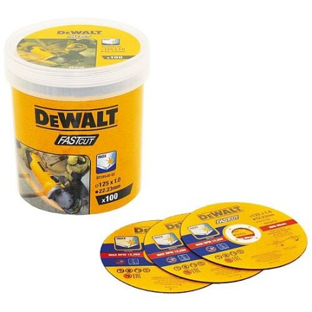 Disque de découpage DeWALT DT20540-QZ 125 x 1 x 22,23 mm , UE 100 pièces