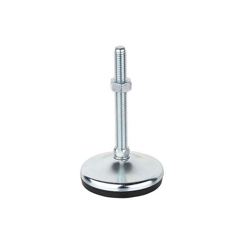 Pied de reglage acier Forem A d 80mm, M14x50mm