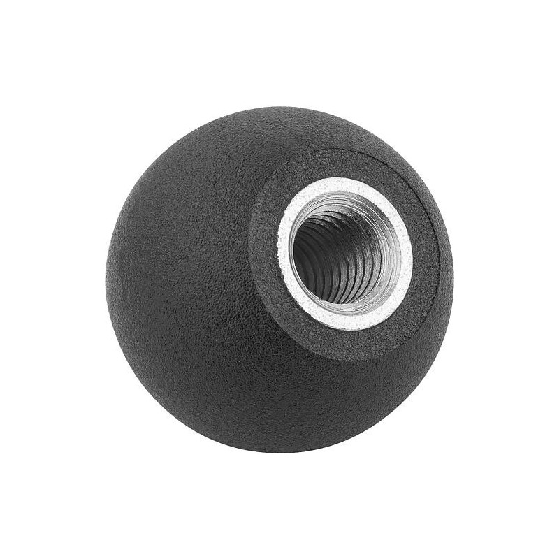 Poignee spherique avec douille filetee Filetagefemelle M 6 Forme E D 25mm ,