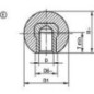 Poignee spherique avec douille filetee Filetagefemelle M 6 Forme E D 25mm ,