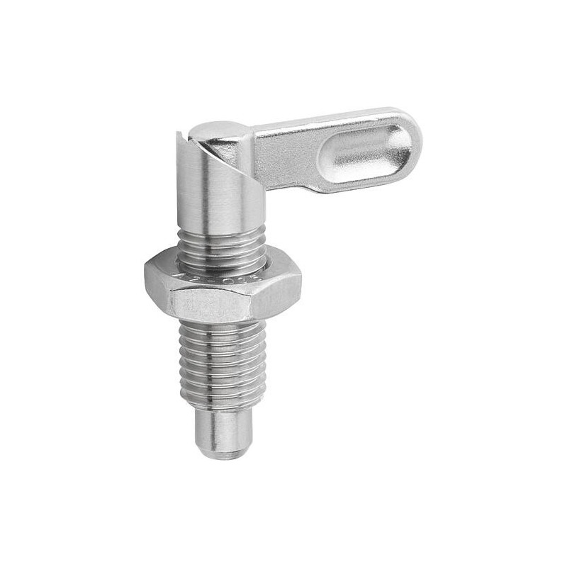 Verrou de surete, forme B poignee non trempee avec ecrou Nirosta M 12  x 6 mm