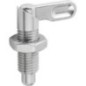 Verrou de surete, forme B poignee non trempee avec ecrou Nirosta M 12  x 6 mm