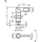 Verrou de surete, forme B poignee non trempee avec ecrou Nirosta M 12  x 6 mm