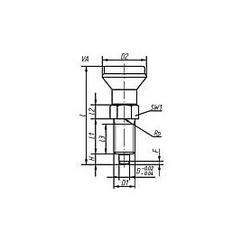 Boulon d’arret Niro M 16 x 1,5  D 8 Forme B