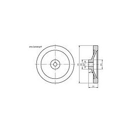 Volant plein en aluminium D 125