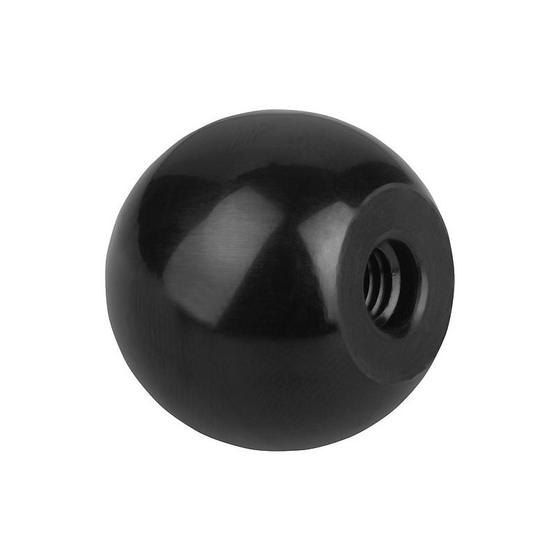 Boule lisse avec filetage plastique femelle M5 forme C, diametre 20 mm