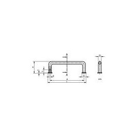 Poignee en forme d’etrier D 10 A 250 chrome brillant           *BG*