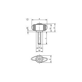 Miniwing avec Filetage mâle M 5 x 10 ,