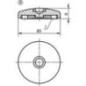 Embase pour pied articule DRM60   Forme B Niro / plaque antiderapante