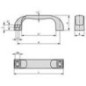 Poignee forme etrier thermoplastique PP A 117 mm 1 piece