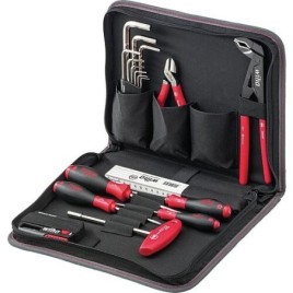 Kit d’outils Wiha® tournevis, pince coupante latérale, pince multiprise, avec pochette à outils, 32 pièces