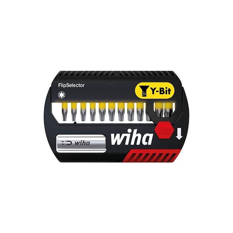 Y-Bit-Set Wiha®, Torx®, 25 mm, 14 pièces, 1/4"