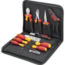 Jeu d’outils d’électricien Wiha® 12 pièces, vec pochette à outils