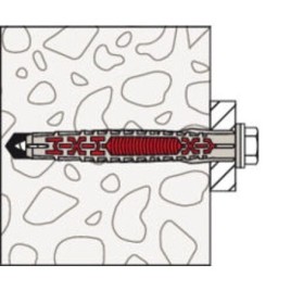 Chevilles à tige longue Fischer DuoXpand hexagonale 8x80 FUS UE : 50