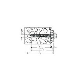 Chevilles à tige longue Fischer DuoXpand inox A4 tête fraisée 10x200 UE: 50