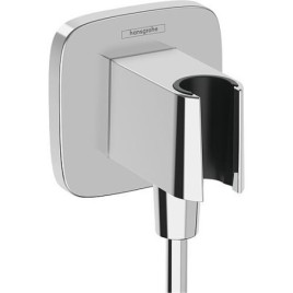 Coude mural Hansgrohe Fixfit Q avec support de douchette DN15 (1/2") chrome