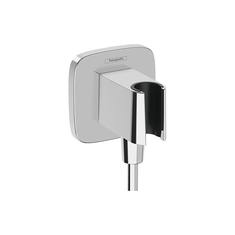 Coude mural Hansgrohe Fixfit Q avec support de douchette DN15 (1/2") chrome