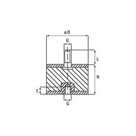 Plot antivibratile en caoutchouc type B