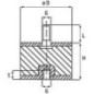 Plot antivibratile en caoutchouc type B