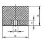 Plot antivibratile en caoutchouc type E