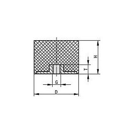 Plot antivibratile en caoutchouc type E