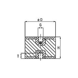 Plot antivibratile en caoutchouc type C