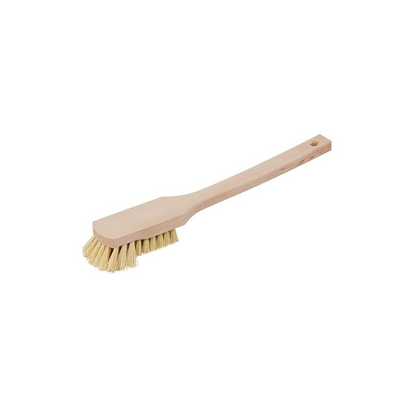 Brosse à manche, bois, longue, plate, fibre