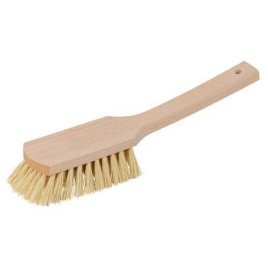 Brosse à manche, bois, 29cm, bombée, fibre