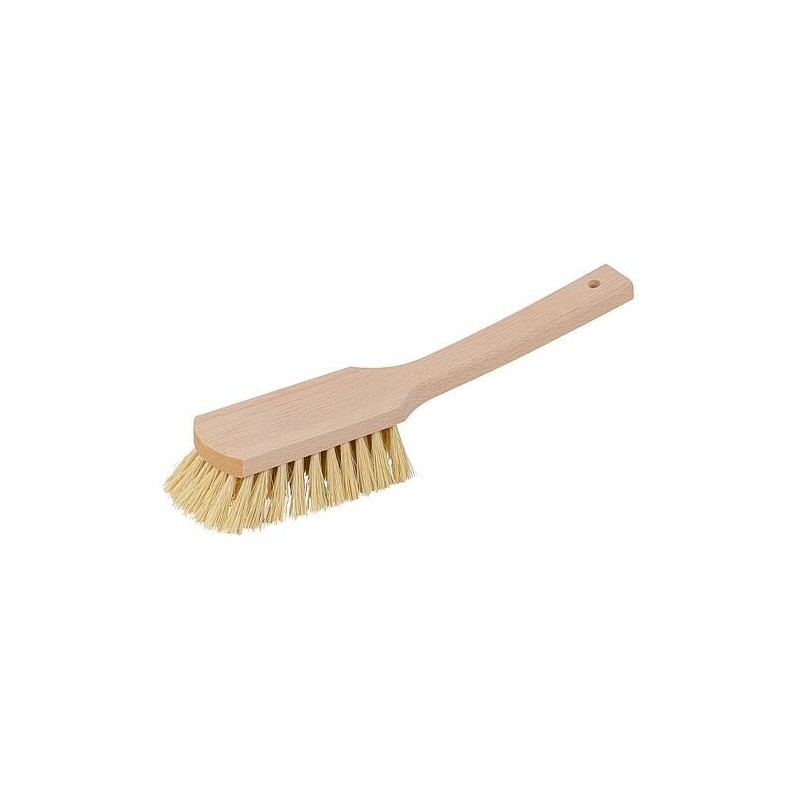 Brosse à manche, bois, 29cm, bombée, fibre