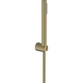 Set douchette Comallo avec flexible et support Soft Brass