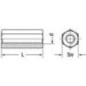 Écrous hexagonaux 3 d hauts DIN 6334 galv. M 24 conditionnement : 10