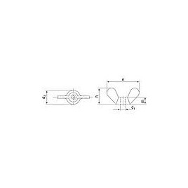 Écrous à oreilles fonte malléable DIN 315 galvanisés M 4 conditionnement : 500