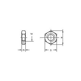 Écrous hexagonaux, forme basse B Cl.04 DIN 439 galvanisés M 24 conditionnement : 50