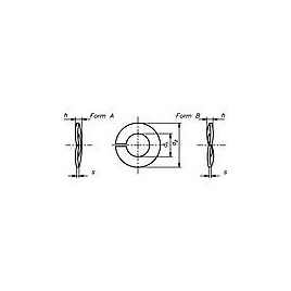 Anneau ressort forme A DIN 128 galvanisé M6 UE : 1000