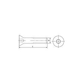 Vite tête fraisée six pans creux, inox A4