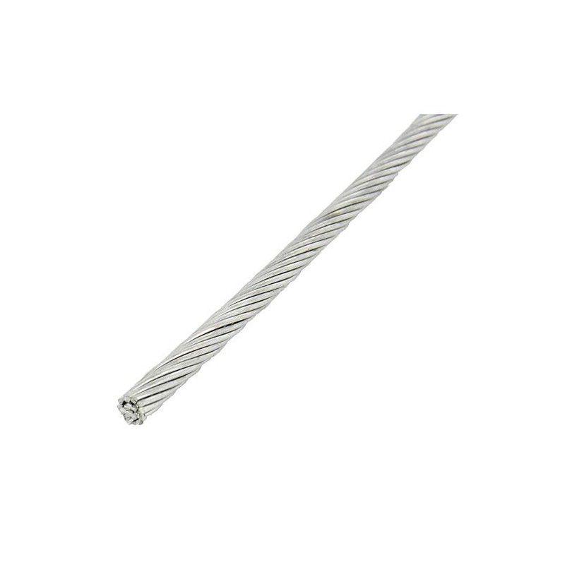 Câble en inox 7X7 mi-souple réf. 8379 A4 2,5 mm 250m