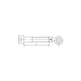 Vis à métaux tête cylindrique 6 pans, inox A2