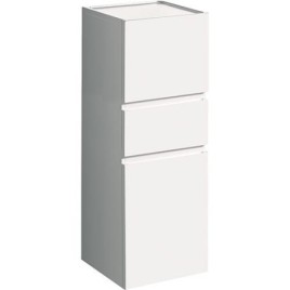 Armoire haute Geberit Renova Plan 2 portes, 1 tiroir, 390x1050x360 mm blanc brillant