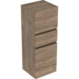 Armoire haute Geberit Renova Plan 2 portes, 1 tiroir, 390x1050x360 mm noyer hickory