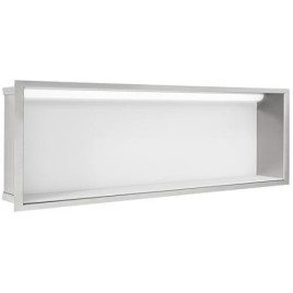 Niche mural avec éclairage LED lxhxp: 924x324x100 mm paroi arrière verre blanc