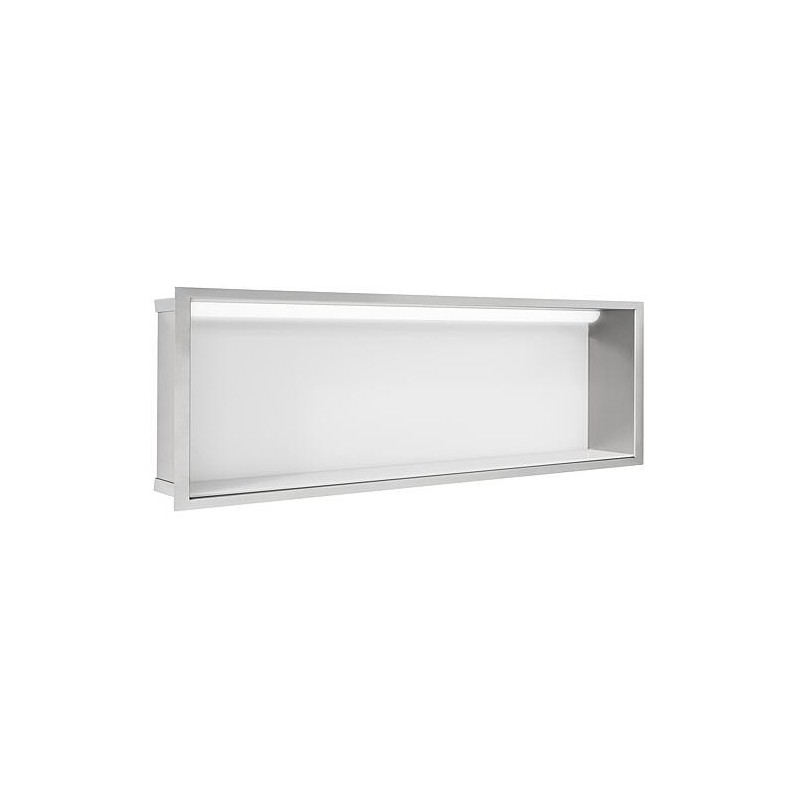 Niche mural avec éclairage LED lxhxp: 924x324x100 mm paroi arrière verre blanc