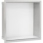 Niche murale lxhxp: 324x324x150 mm paroi arrière verre blanc