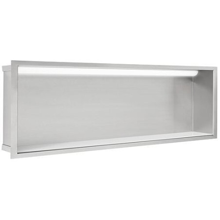 Niche mural avec éclairage LED lxhxp: 924x324x100 mm paroi arrière inox