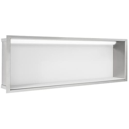 Niche mural avec éclairage LED lxhxp: 924x324x150 mm paroi arrière verre blanc