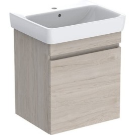 Meuble sous vasque + vasque céramique Geberit Renova Plan 450x615x340 mm Noyer hickory