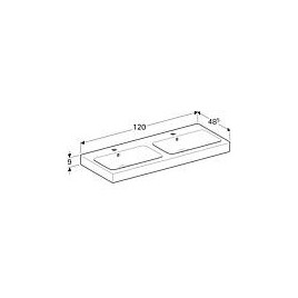 Vasque Geberit ICon 1200x160x485 mm