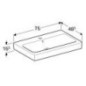 Vasque Geberit iCon 750x155x485 mm